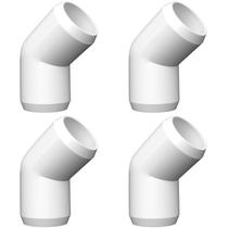Acessórios de PVC LetsFix de 45 graus 1-1/4 polegadas (pacote com 4) para móveis