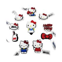 Acessórios De PVC Para Sapatos Hello Kitty Com Laço DIY, Presentes Para Festas Acessórios De PVC Para Sapatos Hello Kitty Com Laço DIY, Presentes Para Festas
