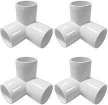 Acessórios de PVC TOMEEX de 3 vias e 1 polegada Corner Cross Elbow 90 pacote com 4
