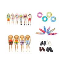 Acessórios De Roupa Para Boneco Ken De 12 Polegadas: 10 Peças, 4 Trajes, 2 Shorts, 2 Sapatos, Boia E