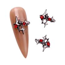 Acessórios De Unha Góticos Punk De Halloween Com Strass - 10 Peças De Figuras 3D De Bruxa