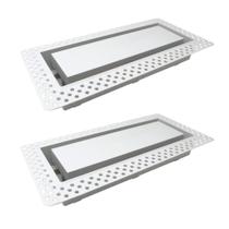 Acessórios de ventilação de parede Flush Lite, 4x10 cm, algodão branco, pacote com 2 Acessórios de ventilação de parede Flush Lite, 4x10 cm, algodão branco, pacote com 2