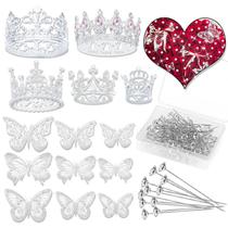 Acessórios e coroas para buquês de flores YoulDianzi Silver