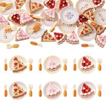 Acessórios em miniatura para casa de bonecas FASHEWELRY Cake Talleware