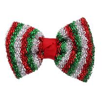 Acessórios Hair Bow Motique listrados metálicos 10 cm vermelhos Acessórios Hair Bow Motique listrados metálicos 10 cm vermelhos