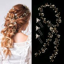 Acessórios Hair Vine Nljihkure Bride Wedding Crystal Gold