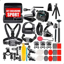 Acessórios Kit Camera Sport 4k Ultra Exclusivo Lançamento Hd Aventura Viagem Férias Vídeo