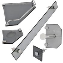 Acessórios para Banheiro em Vidro 8mm 5 Peças de Canto - Vildrex