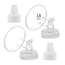Acessórios para bomba de leite Momstouch Flange de 18 mm com válvula de bico de pato