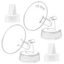 Acessórios para bomba de mama Maymom Flange de 15 mm com válvula de bico de pato