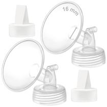 Acessórios para bomba de mama Maymom Flange de 16 mm com válvula de bico de pato