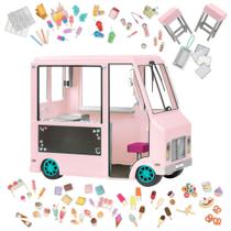 Acessórios para bonecas Caminhão de sorvete Sweet Stop de nossa geração Acessórios para bonecas Caminhão de sorvete Sweet Stop de nossa geração