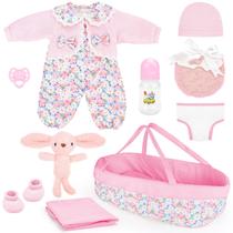 Acessórios para bonecas DeAo Roupas para bonecas com berço Acessórios para bonecas DeAo Roupas para bonecas com berço