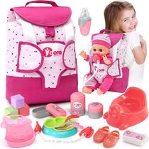 Acessórios para bonecas Playset TUZT Baby Doll Care Toys com bolsa