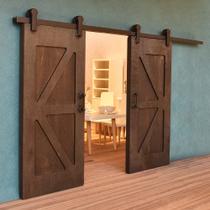 Acessórios para casas de bonecas iLand Wooden Dollhouse Sliding Barn Doors