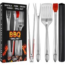 Acessórios para churrasco Kaluns BBQ Grelling Set em aço inoxidável