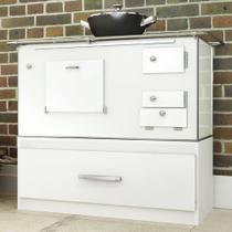 Acessórios para Cozinha Caixa para Lenha Embutida Branco - Completa Móveis