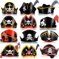 Acessórios para festas piratas Funtery Pirate Hat Kids 48 unidades