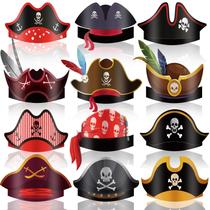Acessórios para festas piratas Funtery Pirate Hat Kids 48 unidades