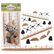Acessórios para Soldados de Exército BMC Toys Muralha Atlântica da Segunda Guerra Mundial 21 peças Acessórios para Soldados de Exército BMC Toys Muralha Atlântica da Segunda Guerra Mundial 21 peças