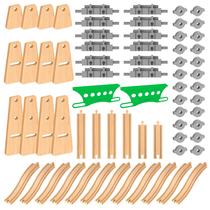 Acessórios para Trilhos de Trem de Madeira Orbrium 68PCS Brinquedo STEM