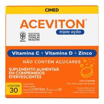 Aceviton tripla ação laranja com 30 comprimidos efervescentes