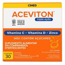 Aceviton Tripla Ação Vitamina C+D+Zinco 30 Cp Eferv Cimed