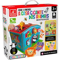 Ache e Encaixe - Casa gigante dos animais - brinquedo educativo Montessori