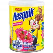Achocolatado em Pó Morango Nesquik 380g Enriquecido com Vitaminas e Cálcio