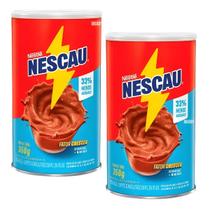 Achocolatado Em Pó Nescau Menos Açúcares Lata 350g Nestlé Vitaminas A, C, D Unidade ou Kit