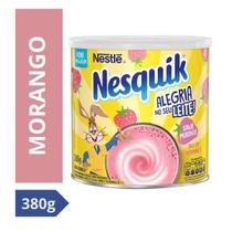 Achocolatado em Pó Nesquik Morango Nestlé Lata 380g Achocolatado em Pó Nesquik Morango Nestlé Lata 380g