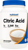 Ácido cítrico em pó Nutricost Food Grade 2,27 kg, sem glúten transgênico
