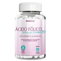 Ácido Fólico Ativo 60 Cápsulas Gestante 1000ug Vitamina B9 Suplemento Alimentar Natural 100% Puro Natunectar