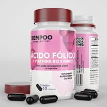 Ácido Fólico com Vitamina B12 e Ferro Kempoo Nutracêuticos - Kempoo Nutracêuticos