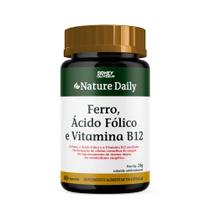 Ácido Fólico + Ferro + Vitamina B12 60 Cápsulas Sidney Oliveira Ácido Fólico + Ferro + Vitamina B12 60 Cápsulas Sidney Oliveira
