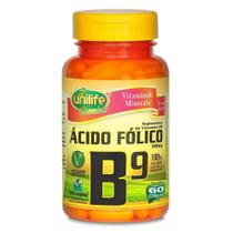 Ácido Fólico - Vitamina B9 500mg 60 cáps - Unilife