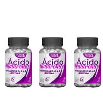 Ácido Hialurônico 500Mg 60 Cápsulas Kit Com 3 - Flora viva