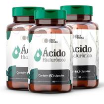 Ácido Hialurônico 500mg 60 Cápsulas Suplemento Alimentar de Alta Pureza Praticidade em 1 Cápsula ao Dia Bemestar e Qualidade 3 POTES Ácido Hialurônico 500mg 60 Cápsulas Suplemento Alimentar de Alta Pureza Praticidade em 1 Cápsula ao Dia Bemestar e Qualidade 3 POTES