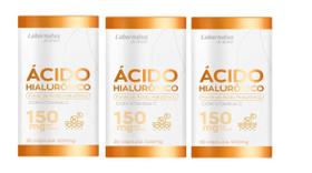 Ácido Hialurônico 90Cáps 150Mg Vitamina C - Kit 3 Frascos