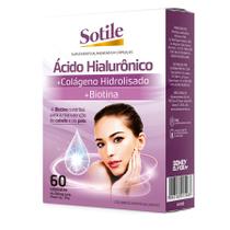 Ácido hialurônico + colágeno hidrolisado + biotina 60 cápsulas sotile