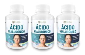 Ácido Hialurônico + Colágeno Hidrolisado + Vitaminas 60 Comprimidos 1000mg Kit 03 Frascos - Tree of Life