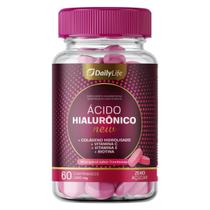 Acido Hialuronico Vitaminas C E e Biotina 60 Comprimidos Suplemento Zero Açúcar Sem Glúten DailyLife