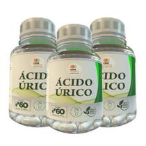 Ácido Úrico - 60 Cápsulas 500Mg Kit Com 3 Potes