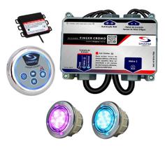 Acionador Digital Finger Cromo Banheira Motobomba Com Spots