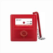 Acionador Manual End Martelo Ip20 Quebrar Vidro c/ Sirene Alarme de Incêncio