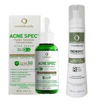 Acne Spec Fluído Secativo Concentrado + Acne Spec Sabonete Mousse Cosmobeauty