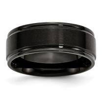 Aço inoxidável 8mm preto IP-chapeado escovado centro / polido