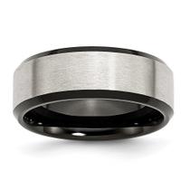 Aço inoxidável Beveled Edge Preto IP-chapeado 8mm Brushed Ban