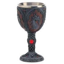 Aço inoxidável de poliresina Chalice Zingz & Thingz Gothic Dragon