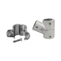 Aço Inoxidável Marinho 22/25mm 60 graus Conector De Trilho Para Corrimão De Barco De 3 Vias, Fixador Aço Inoxidável Marinho 22/25mm 60 graus Conector De Trilho Para Corrimão De Barco De 3 Vias, Fixador